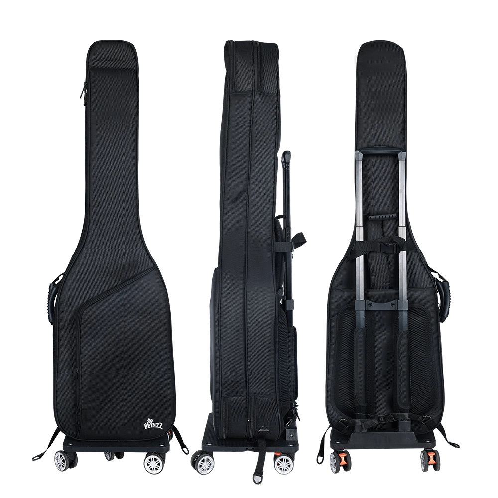 Detachable Pull Rod Custom Guitar Bass Bag 2PCS Electric Bass Guitar Bags Instrument Bags & Cases (BGB16818W)