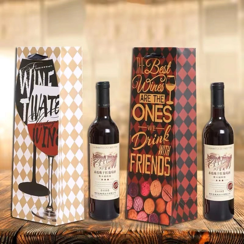 Personaliza todo tipo de bolsas de regalo de vino tinto y bebidas Decoraciones Bolsos y Cajas de Embalaje