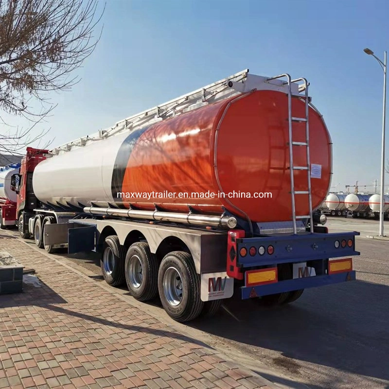 3 ejes 45000 50000 litros del depósito de combustible de aluminio de acero semi remolque