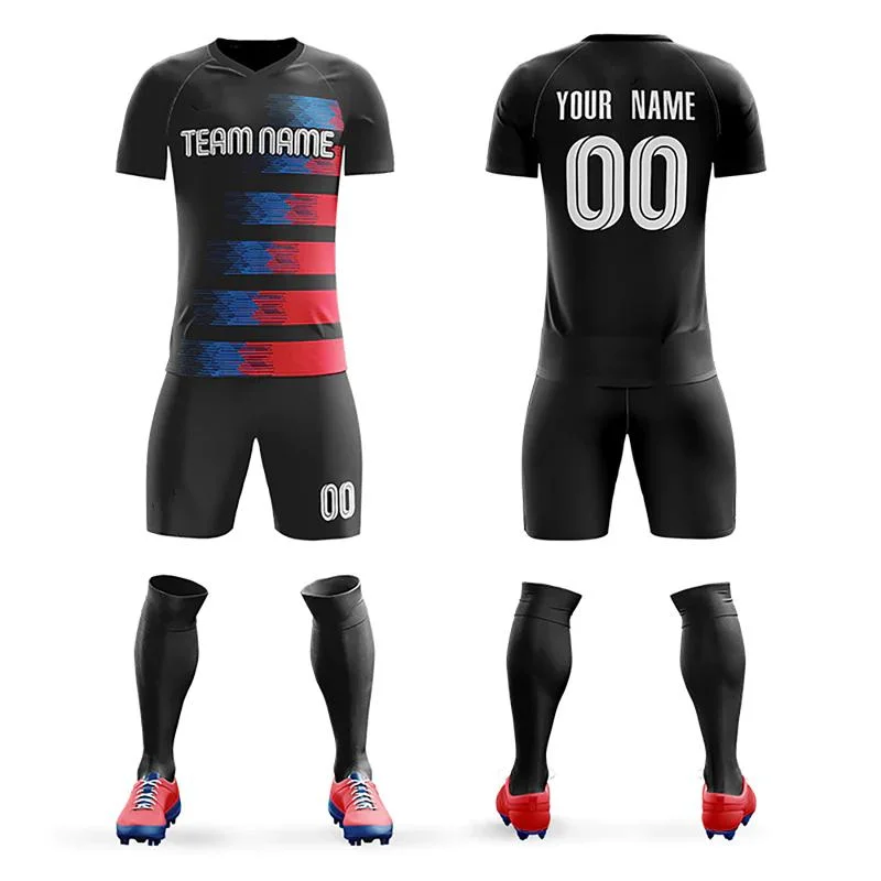 A camisola de futebol define o vestuário de futebol de sublimação para o treino de futebol para homem Camisolas uniforme da equipa de futebol Custom Football Sportswear