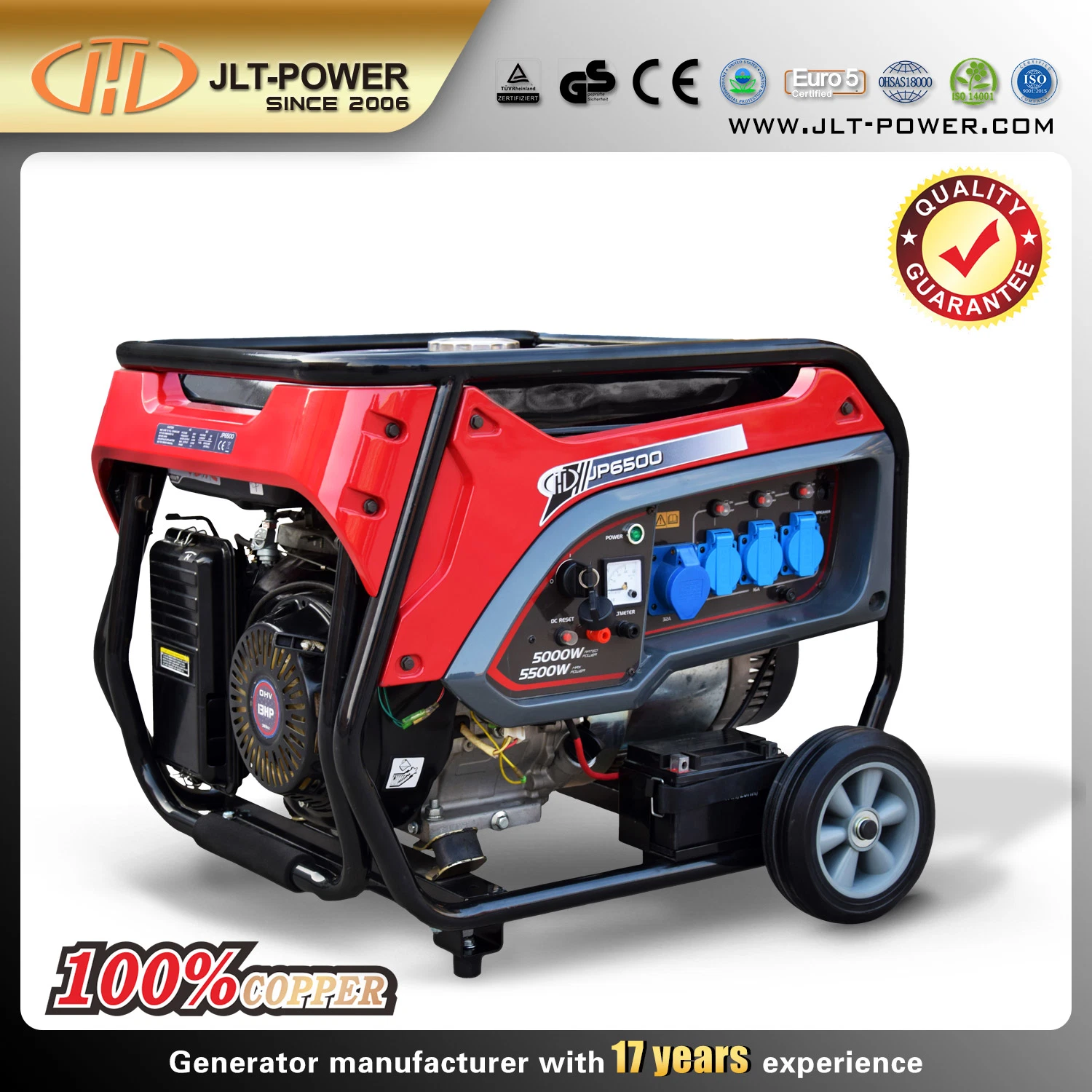 Hot Sale 100% Copper Wire 2/3/5/7/8/10kw Portable Power Industrial Gasoline Generator