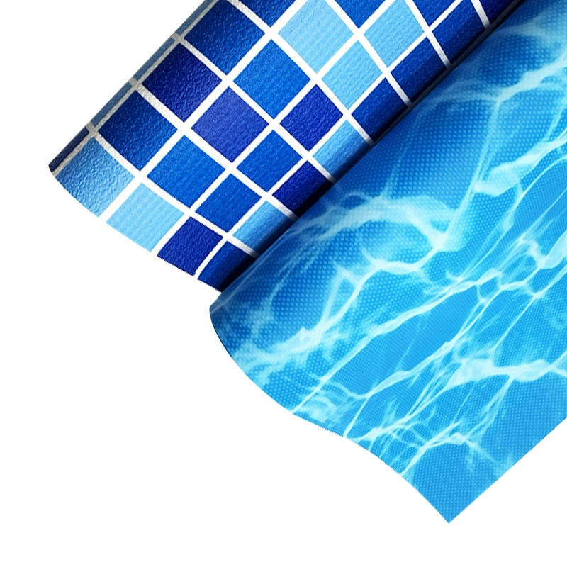 New Design Heavy Duty PVC Polyester Mosaic Tarpaulin for Swimming Pool Liners PVC Film for Pool