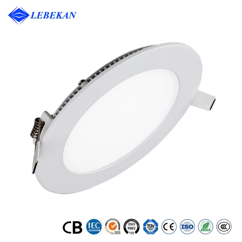 6cm 6W para empotrar redonda de 9W 12W panel LED Downlights de techo