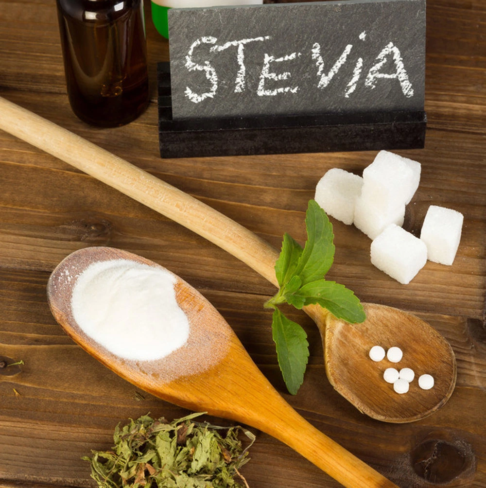 Rendimiento de alta calidad/alto costo sin sabor amargo 100 Extracto en polvo puro de Stevia Del edulcorante de la salud de la hoja dulce usado en el hornear