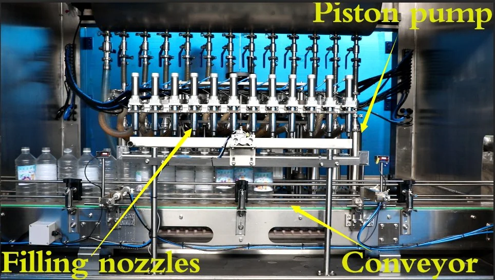 O pistão do servo tipo Pet garrafa de vidro Girassol Comestíveis vegetais Óleo de cozinha Motor Motor óleo lubrificante detergente Embalagem de enchimento de equipamento da máquina