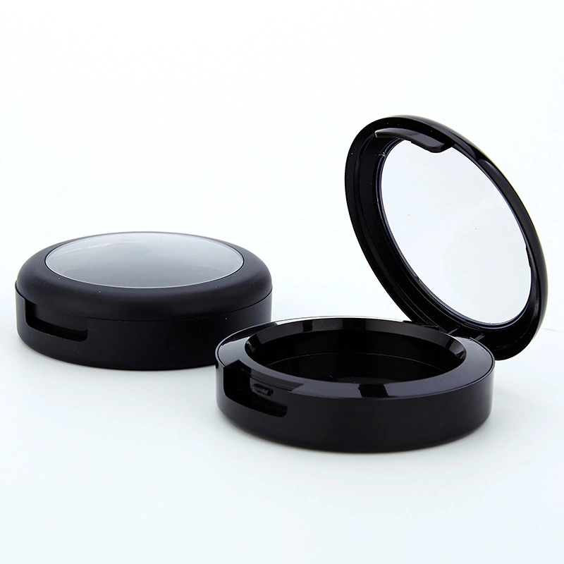 Wholesale/Supplier Empty Black Series Cosmetic Packaging Round Empty Blush Case Container Compact Powder Case Makeup Pressed