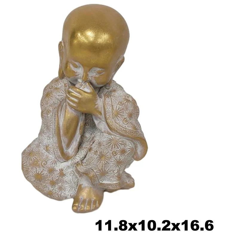 Resin Little Monks No Hear/See/Speak/Do Statue Baby Buddha Decor Gift