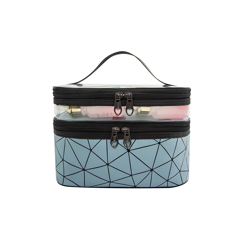 Wholesale/Supplier Custom Hanging Makeup Bag Zipper Portable Travel PVC Cosmetic Bag