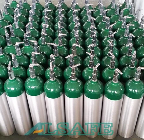 DOT Standard Medical Aluminum Oxygen Gas Tanks