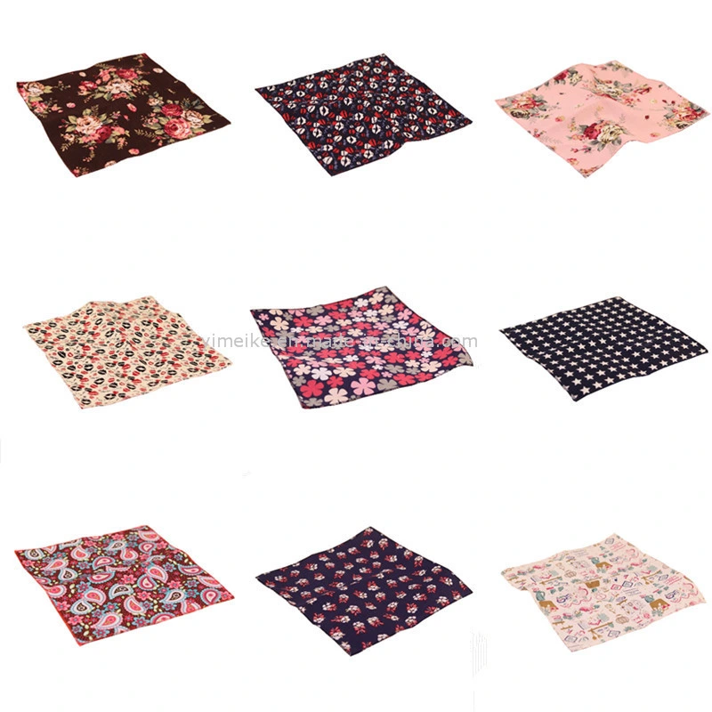 Fashion Unisex Cotton Fabric Flag Patterns Small Handkerchief