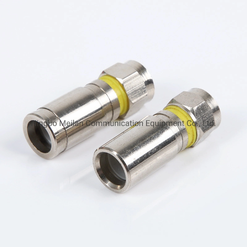 RG6 CATV 75-5 4 Shielded F Compression Male Coaxial Connector