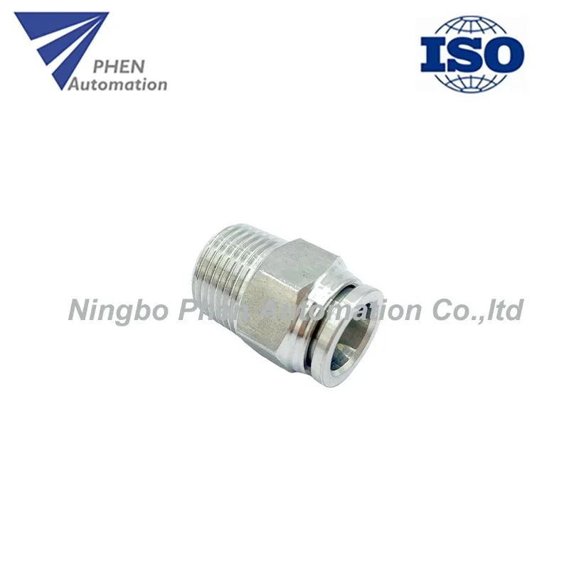 China Top Factory 1/8" 1/4" 3/8" 1/2" Stainless Steel PC Pneumatic Air Cylinder Parts Fittings