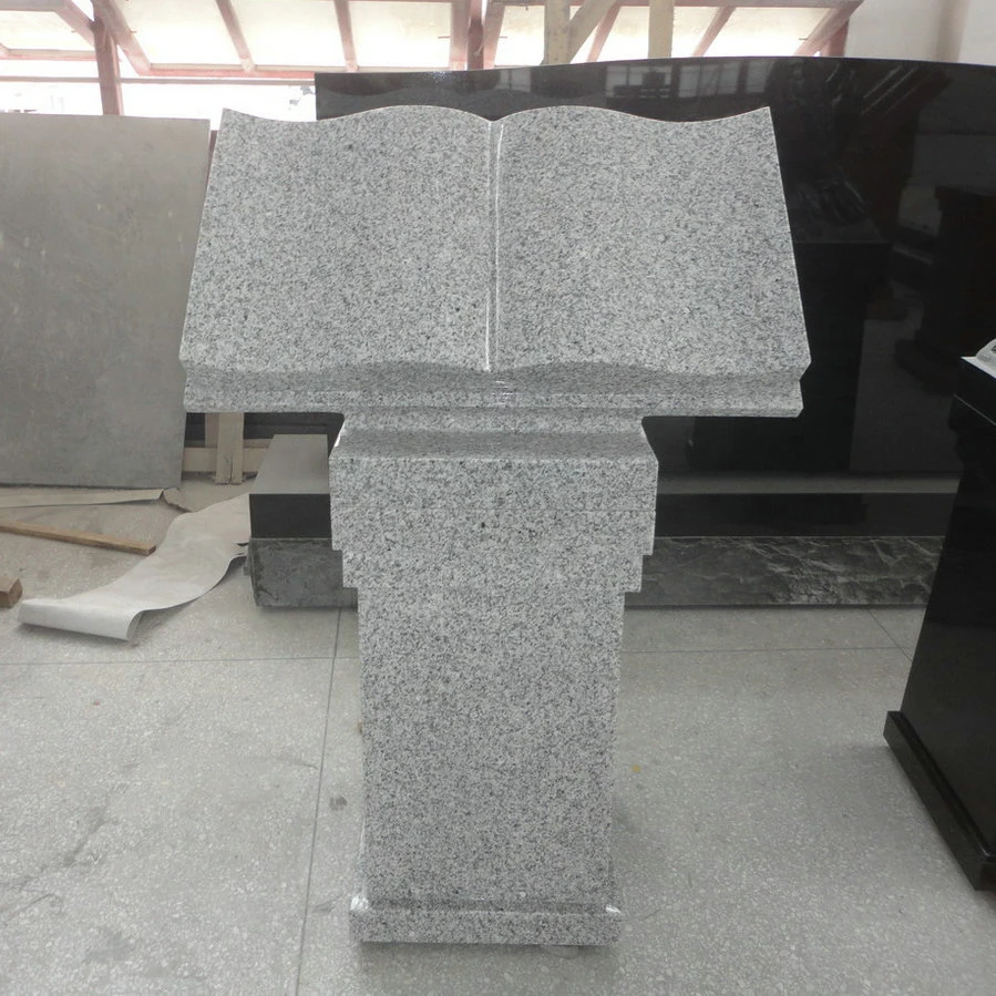 G633 Grauer Granit Offene Bibel Einäscherung Denkmal