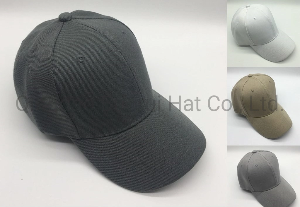 Promotional acrylic Blank Baseball Caps for Round Head Embroidery