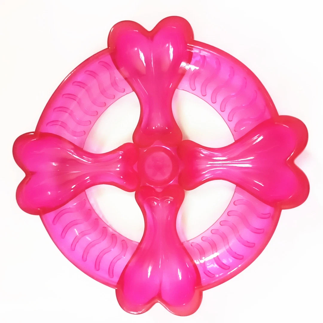 Rosa macio de silicone Frisbeed Pet resistente a mordidas Frisbeed para o treinamento de cães para treinamento no exterior