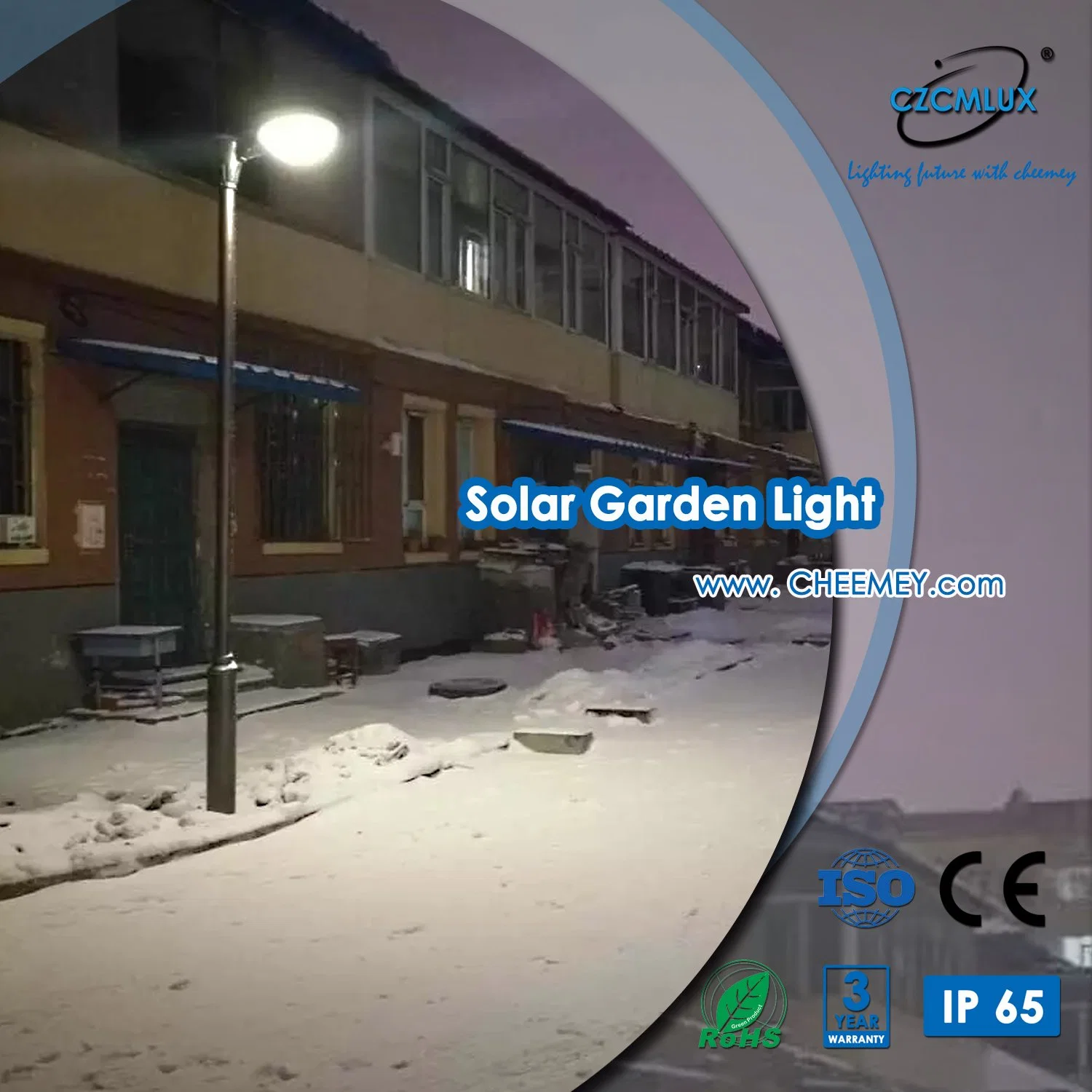 Lanterna de Jardim LED com Energia Solar para Casa Inteligente.