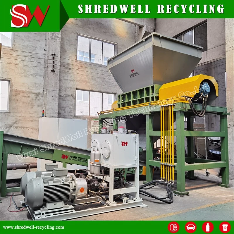 Automatic Scrap Tire/Metal/Wood/Plastic Shredding Machine for Recycling