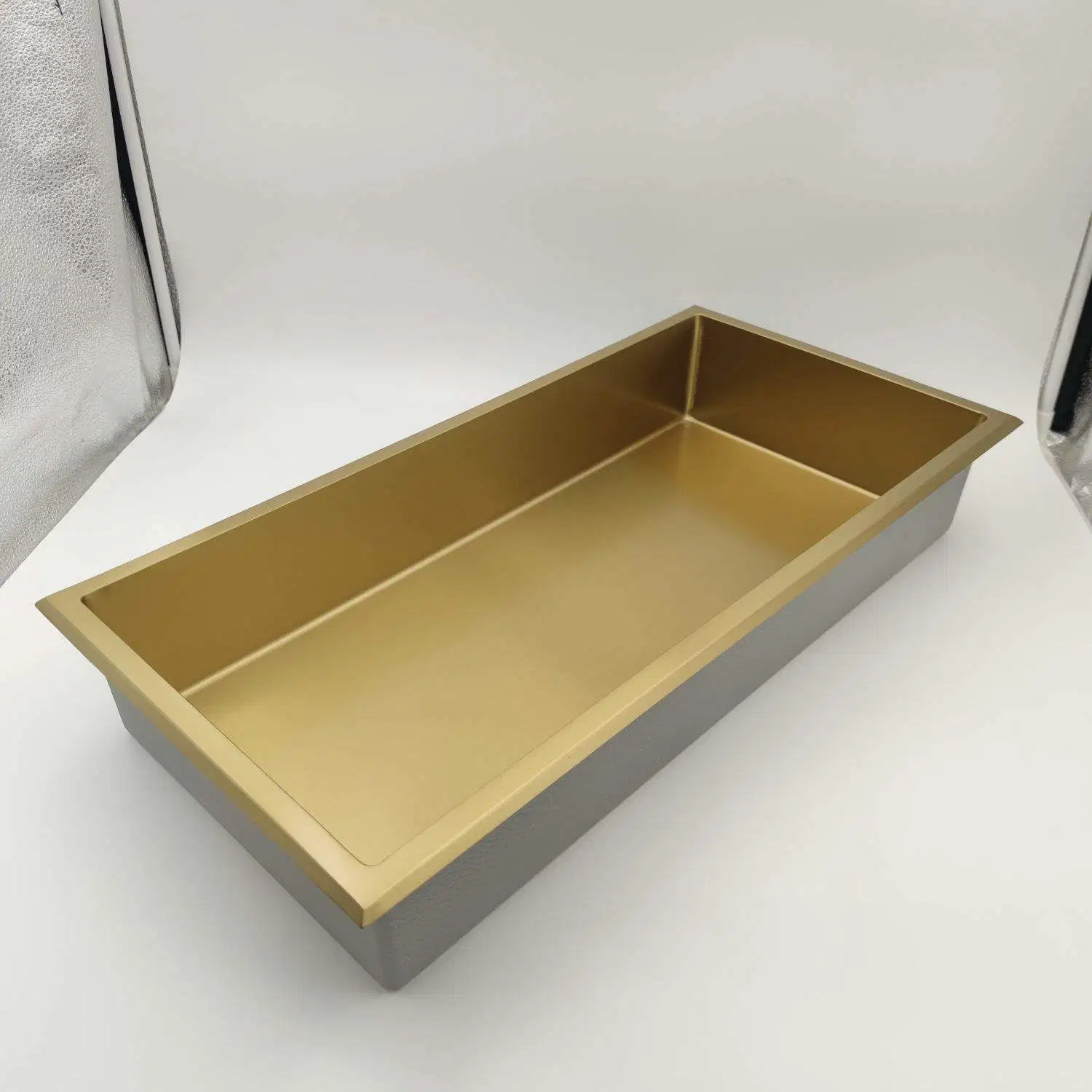 Stainless Steel Single Gold Bathroom Wall Metal Recess Shower Niche Shelf