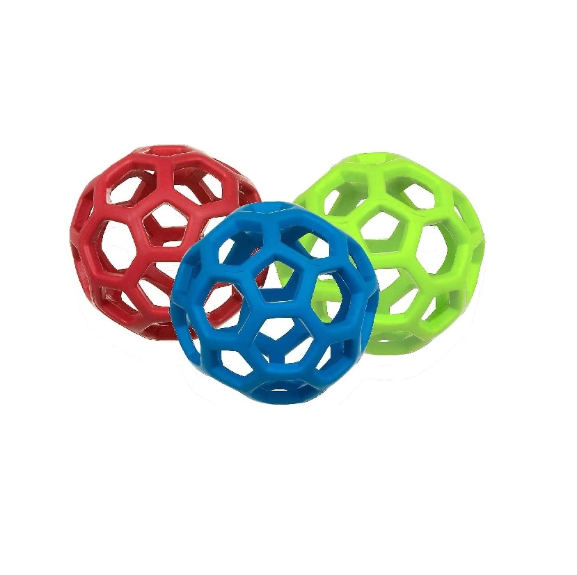 Custom Teeth Cleaning Durable Natural Rubber Pet Chew Ball Treat Food Dog Toy