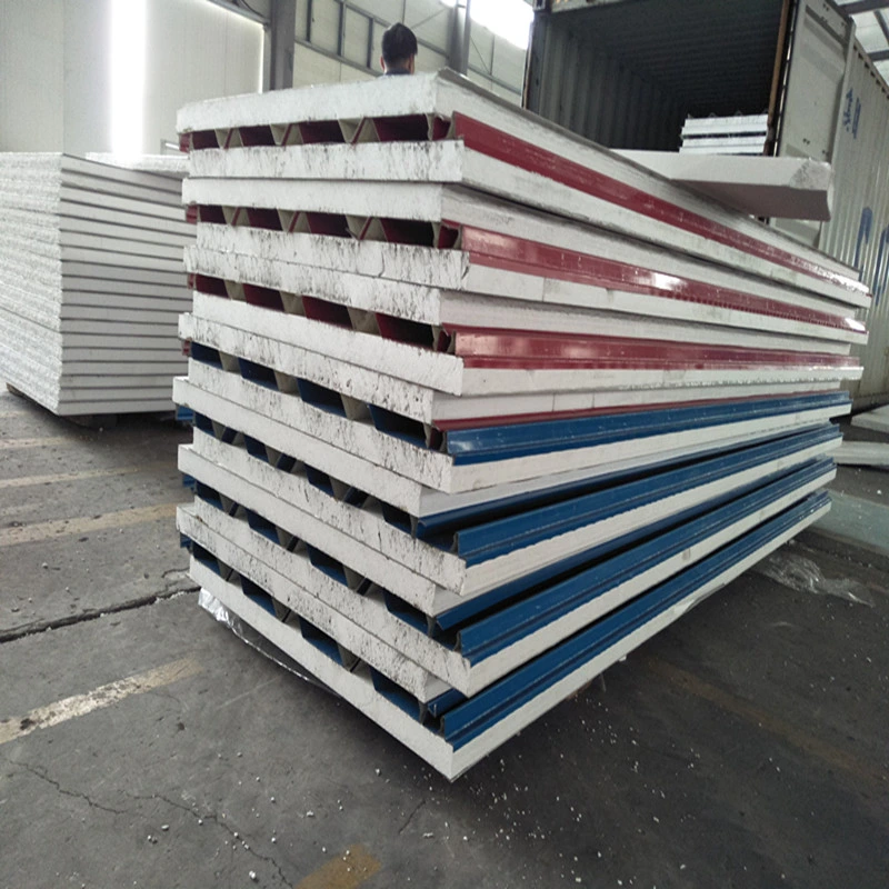 Roof Wall Cutting EPS/Rockwool/PIR Sandwich Panel for Steel Structure