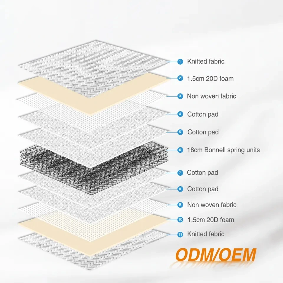 Matelas doux et confortable matelas à plateau-coussin avec matelas à ressorts et dépression Matelas en mousse Dors bien