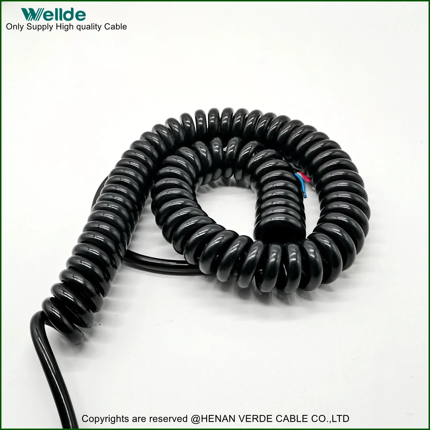 High Elastic Medical Equipment PUR Spiral Wire Spring Coiled Cable