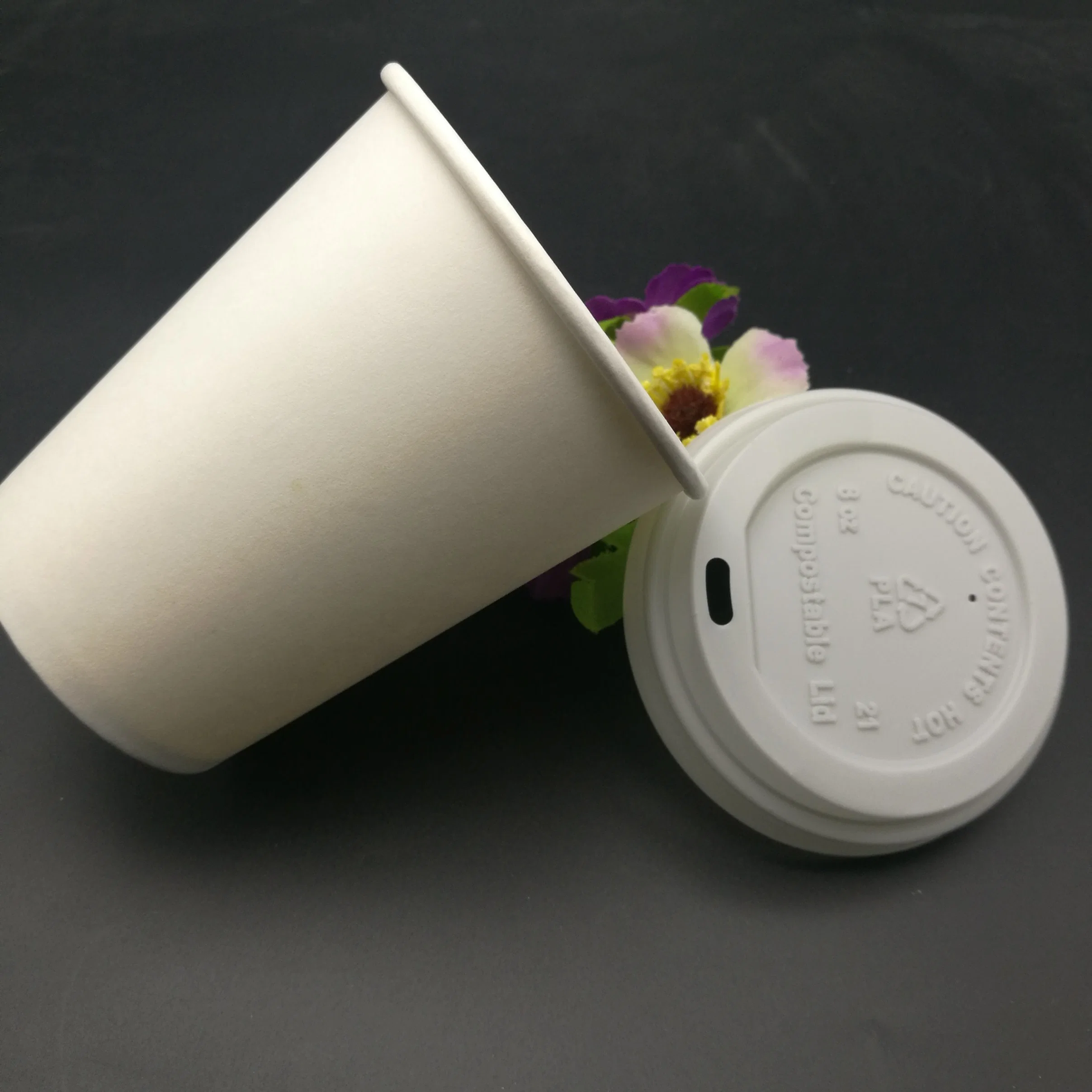 Eco Compostable Biodegradable PLA Bamboo Fiber Coffee Disposable Single Wall Paper Cup