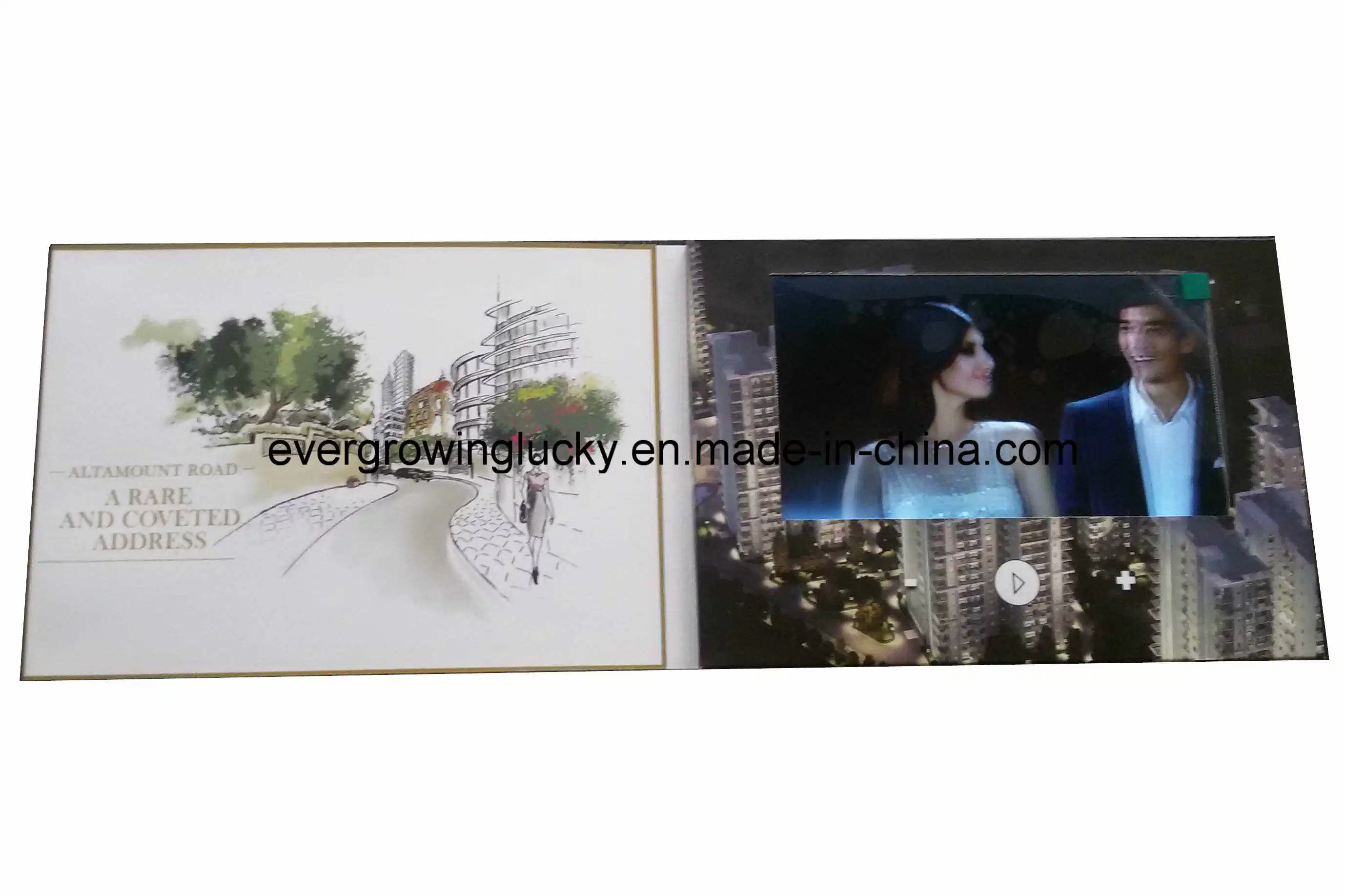 Écran LCD Vidéo Brochure Carte Valentine