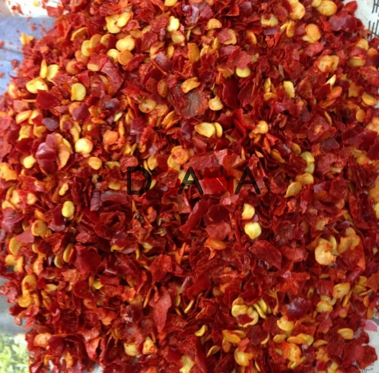 Chinesische Fabrik produzieren Hot Spicy 8mesh Chili zerkleinert, 3mm Chili Flocken, 70mesh Chili Pulver