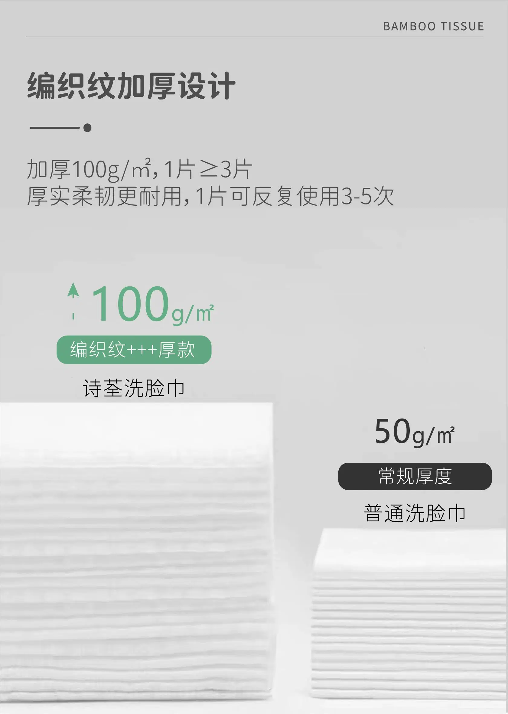 Shiquan-Wholesale/Supplier Price 100% Bamboo Portable Dry Wet Dual Use Soft Facial Tissue Disposable Washcloth