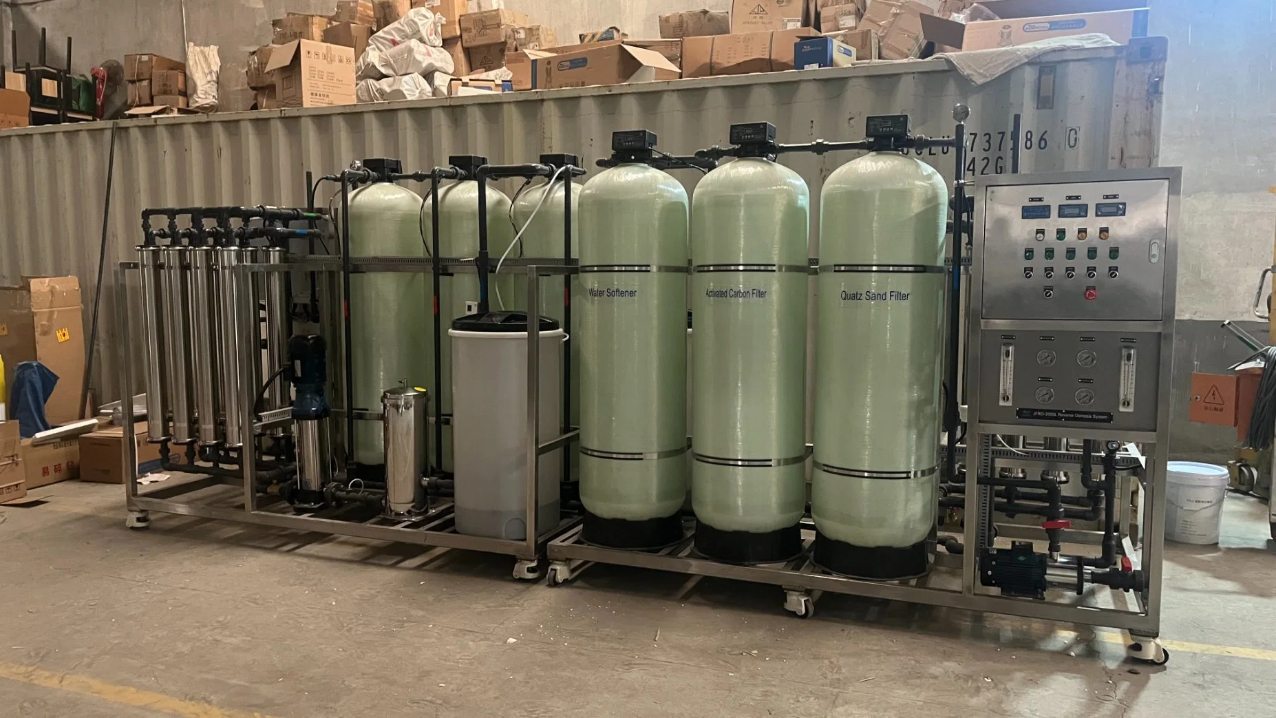 RO máquina de tratamiento de agua potable Sistema de filtro suavizador de agua de la planta de tratamiento de aguas industriales