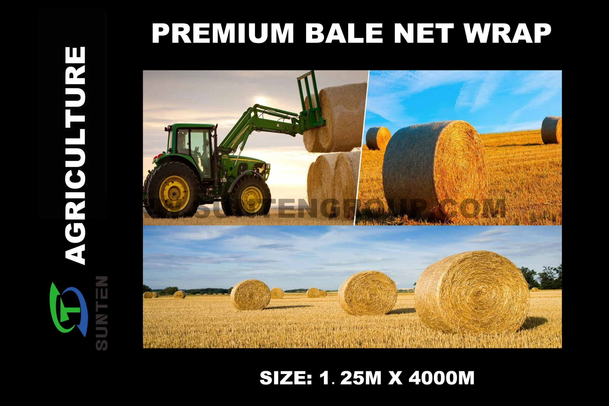 Bale Net Wrap/Agricultural White Packing Round Silage/Grass Hay Bale/Bales Net Wrap for Europe