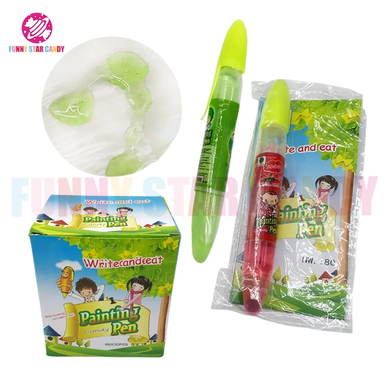 Novedad Nuevo Halal DIY Pintura pluma Jelly Jam vela líquida Con papel de arroz