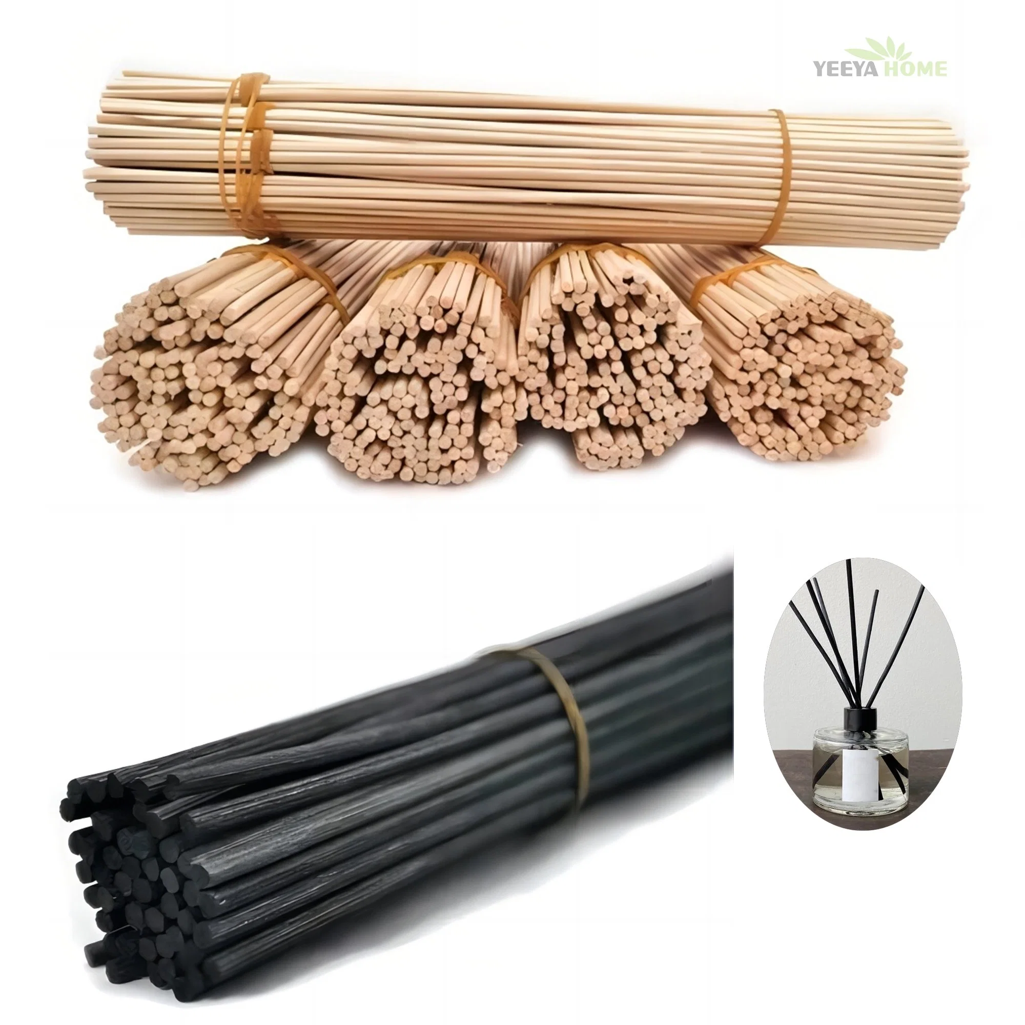 Fragrância home óleo essencial óleo colorido rotim Reed Diffuser sticks