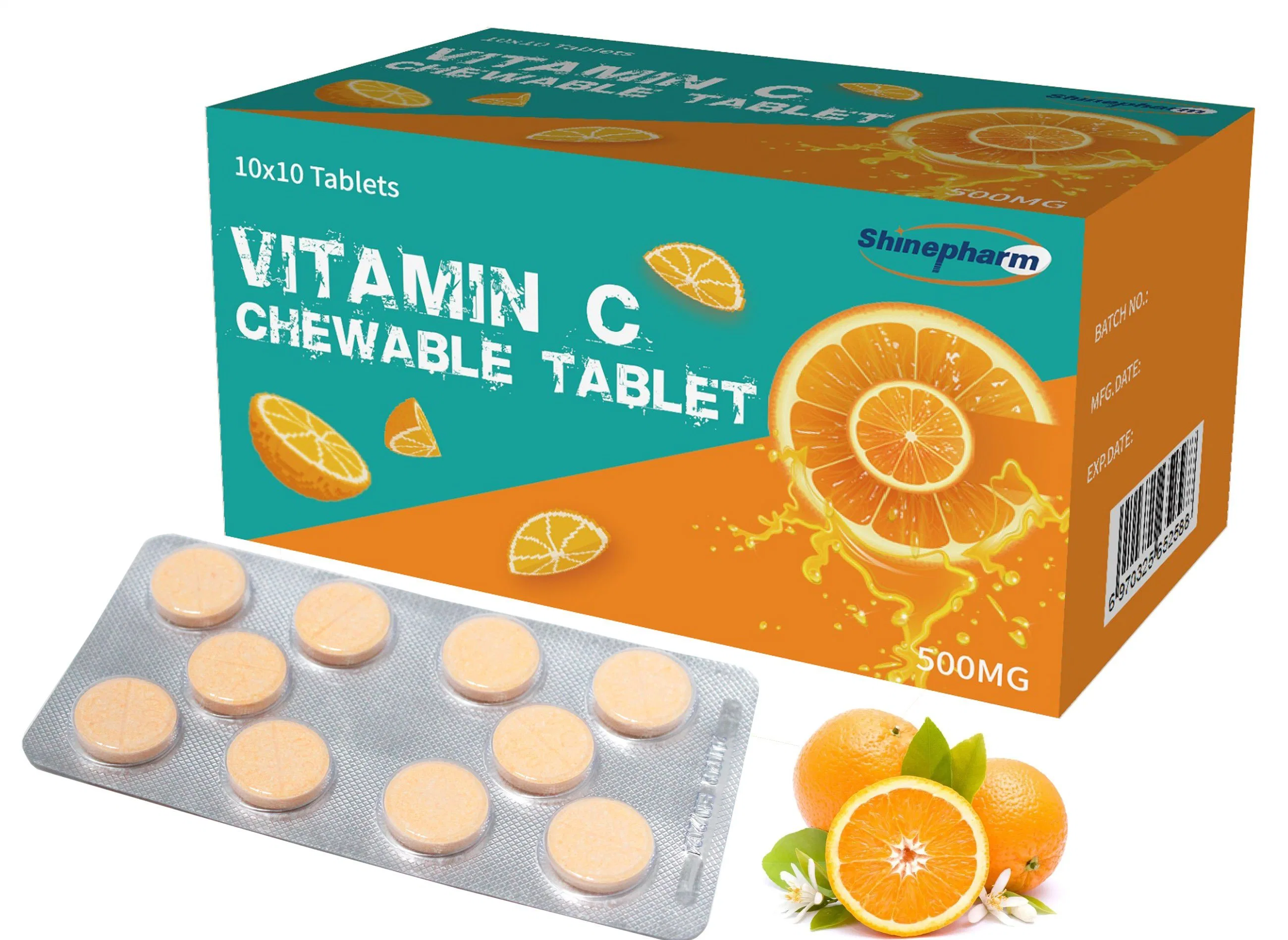 Vitamin C Chewable Tablets, 100mg, Multivitamin Nutritional Supplement