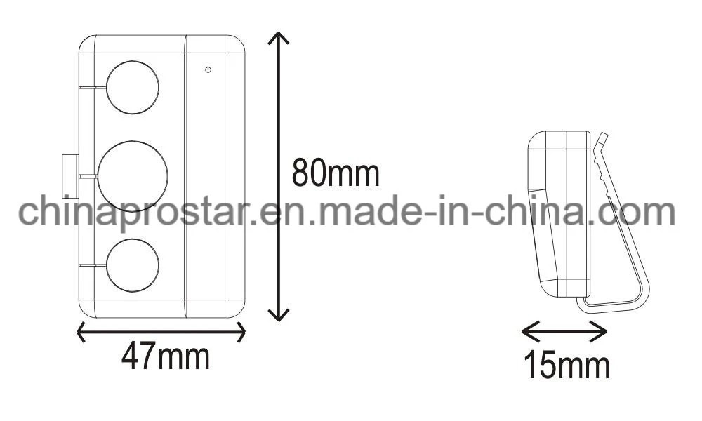 Control remoto de visera solar para motor de puerta de garaje con código rodante inalámbrico y 3 botones.