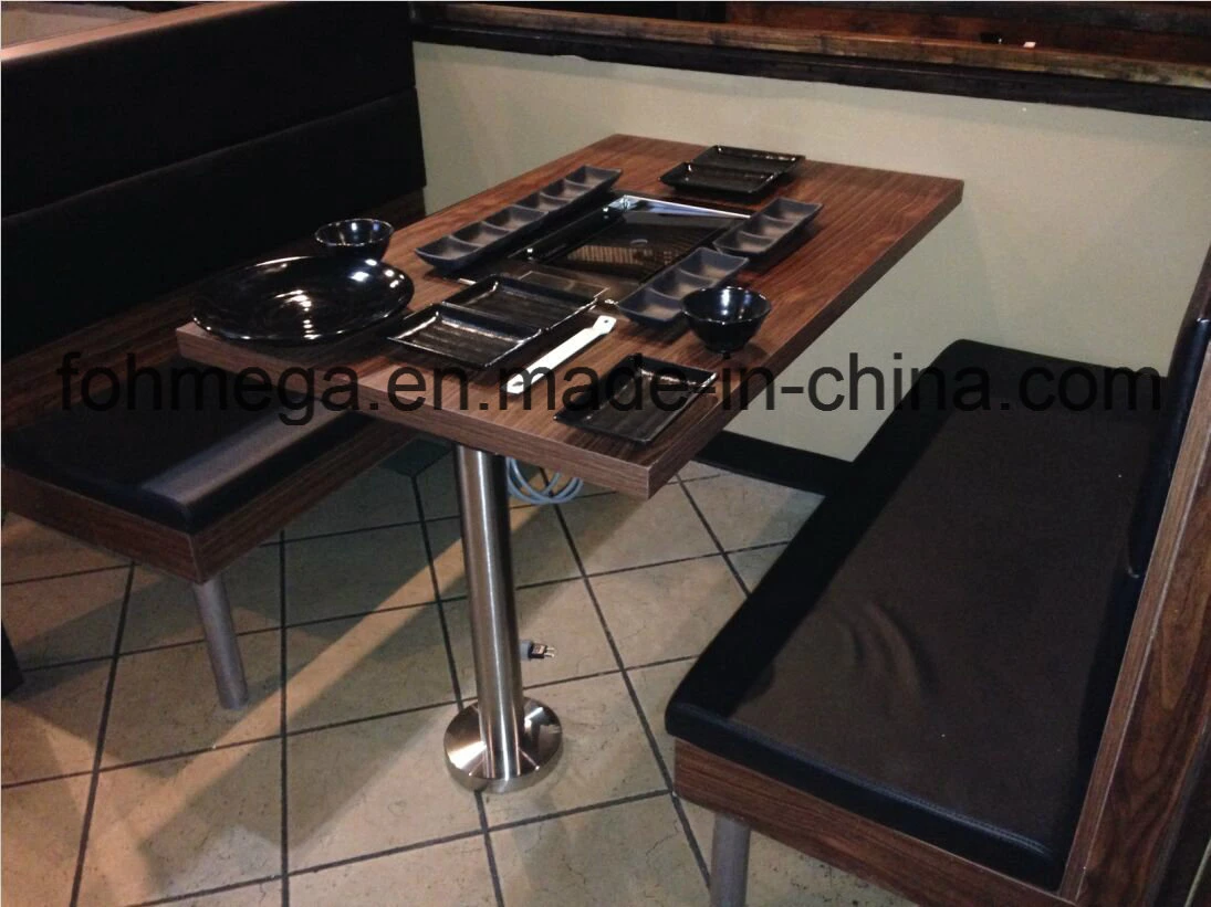 Hot Pot Restaurant Korean Barbeque BBQ Table with Grill