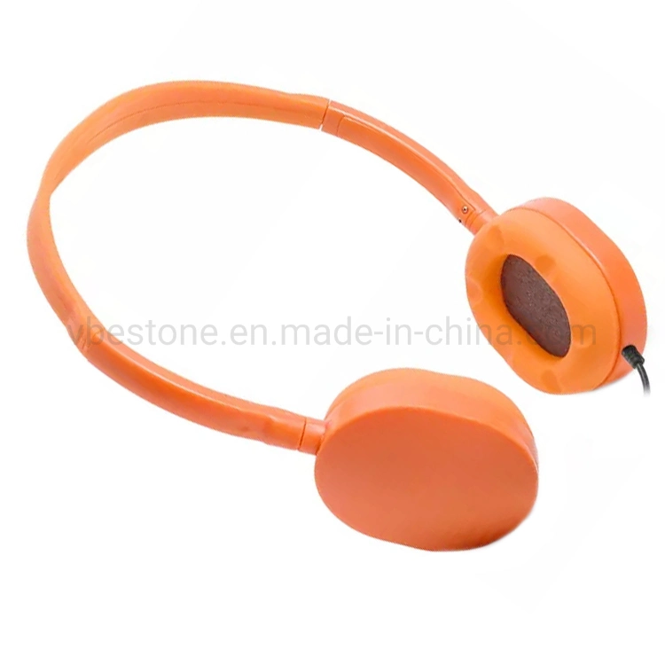 Kundenspezifischer Kunststoff Sport Kopfhörer kabelgebundene Kopfhörer Einweg-Headset für Geschenke Kopfhörer Über Dem Ohr