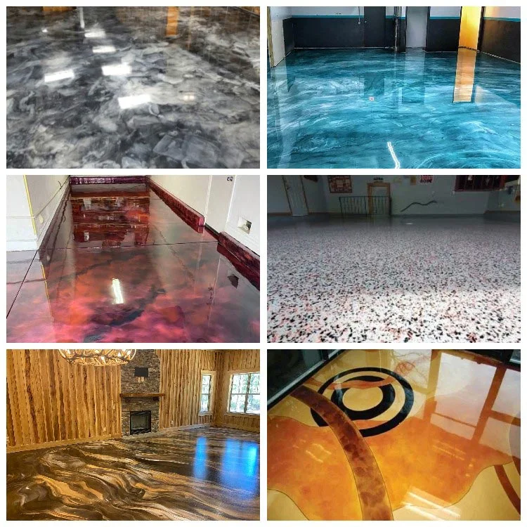 Excelente adhesivo Epoxy acabado Garaje Piso brillante epoxi epoxi pintura epoxi suelos de granito de pintura de piso