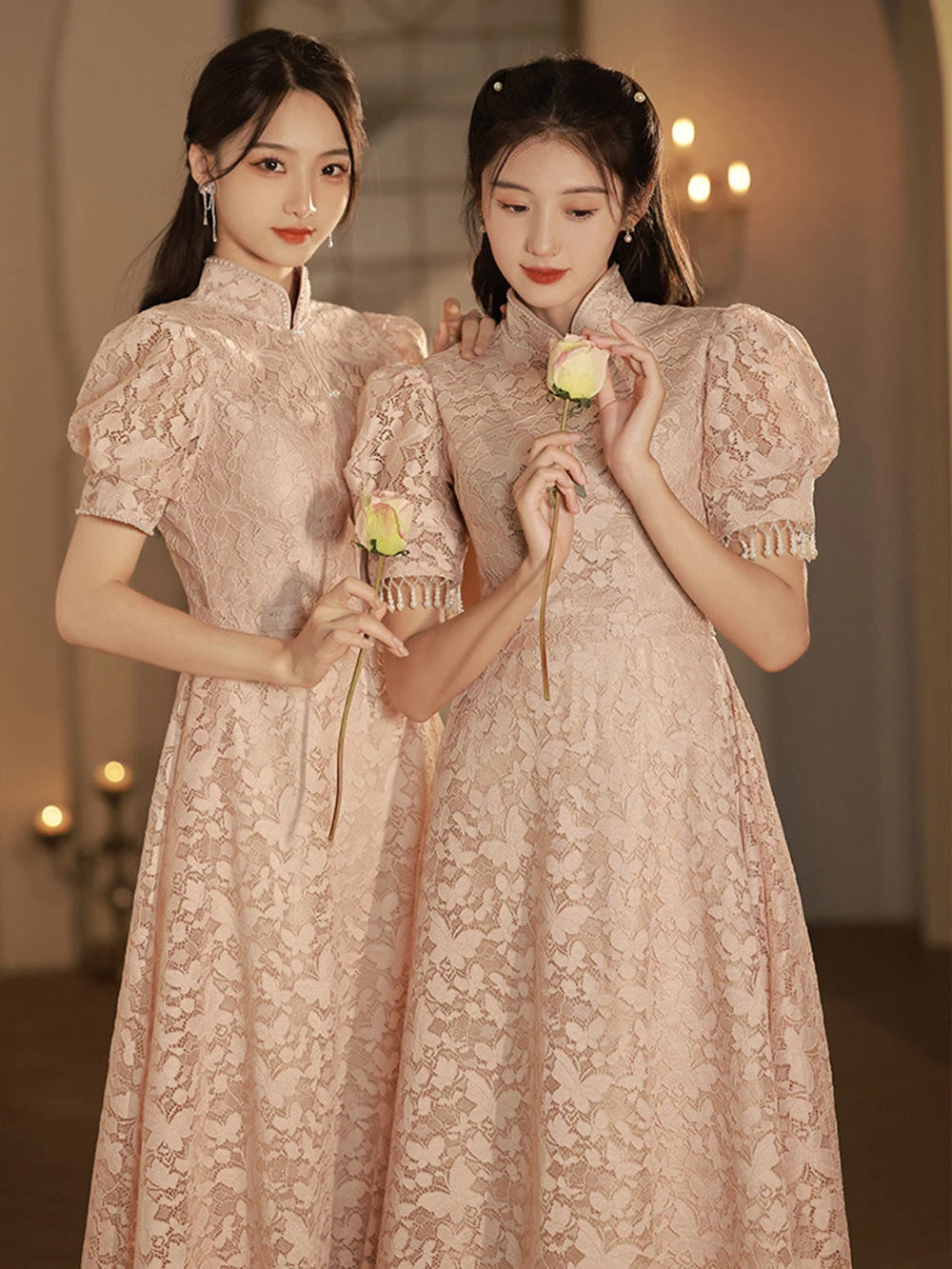 Hbd026 Cheongsam Bridesmaid Dress Wedding Sister Group Dress