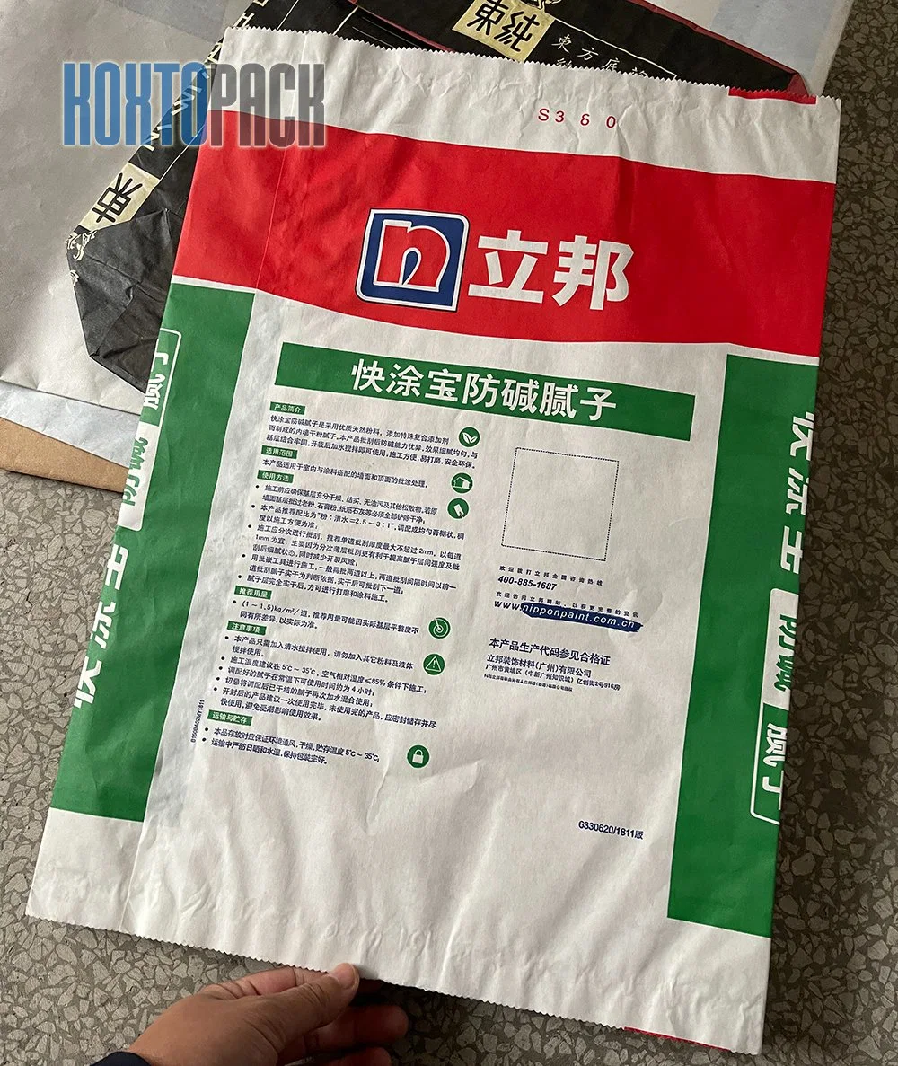 Automatic Multi-Layer Valve Bottom-Pasted Cement/ Putty Powder Kraft Paper Valve Sacks Bag Making Machine