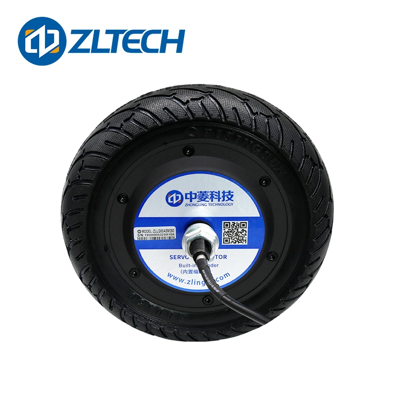 De 8 pulgadas de Zltech 24V 150W 5.5N. M 120kg de carga de las ruedas eléctrico DC sin escobillas del codificador integrado Hub Servomotor Robot para la entrega AMR