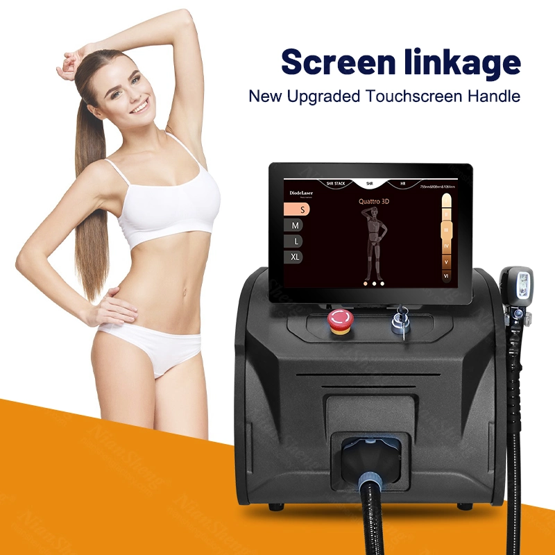 1200W Hair Removal System 808nm Diode Laser TUV Medical CE Approved Ice Speed Ice Cooling 755nm 808nm 1064nm Diode Laser