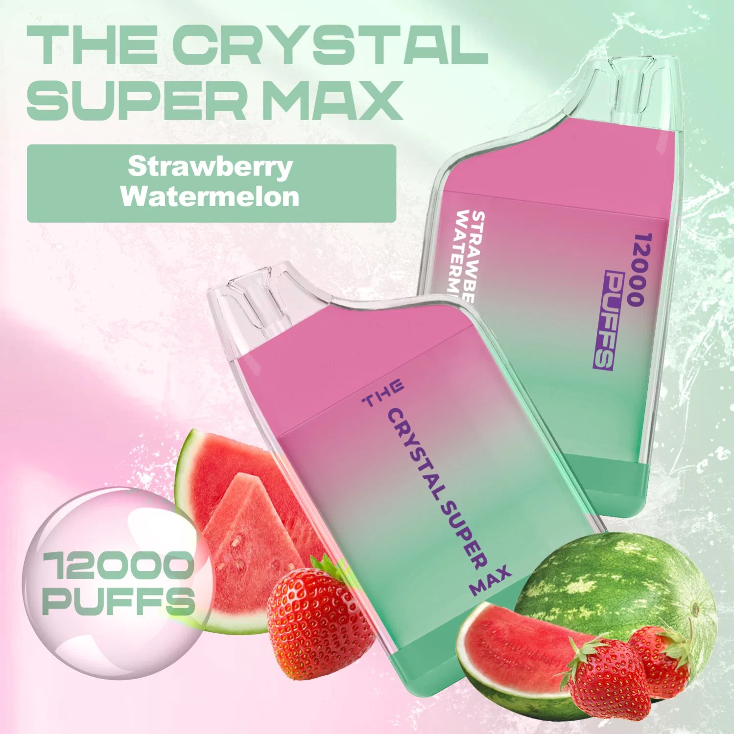 The Crystal Super Max 12000 Puff Tpd with Code Original Design Rechargeable Disposable/Chargeable Vape