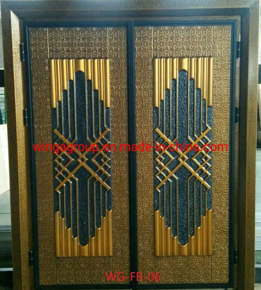 Luxurious Villa Bullet Proof Security Steel Copper Cast Board Door Wg-Fb-32