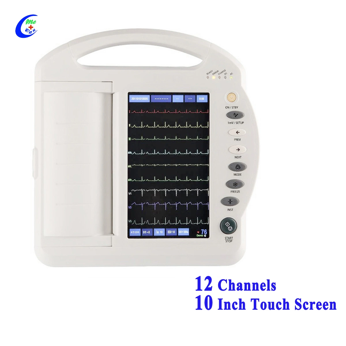 Équipement d'électrocardiogramme portable médical à 3, 6, 12 canaux et 12 dérivations avec analyseur et interprète