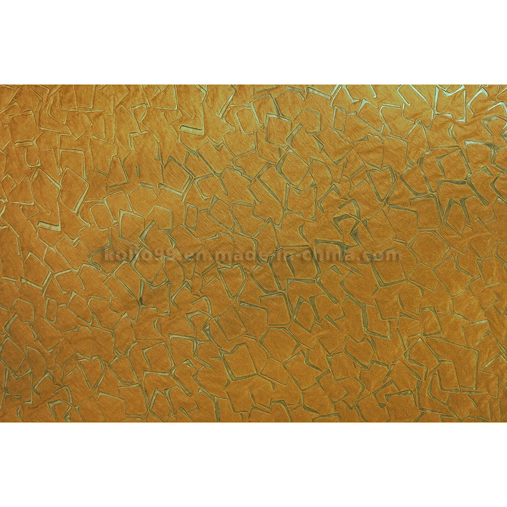 Golden Yellow Non Woven Grid Embossed Cloth for Bags