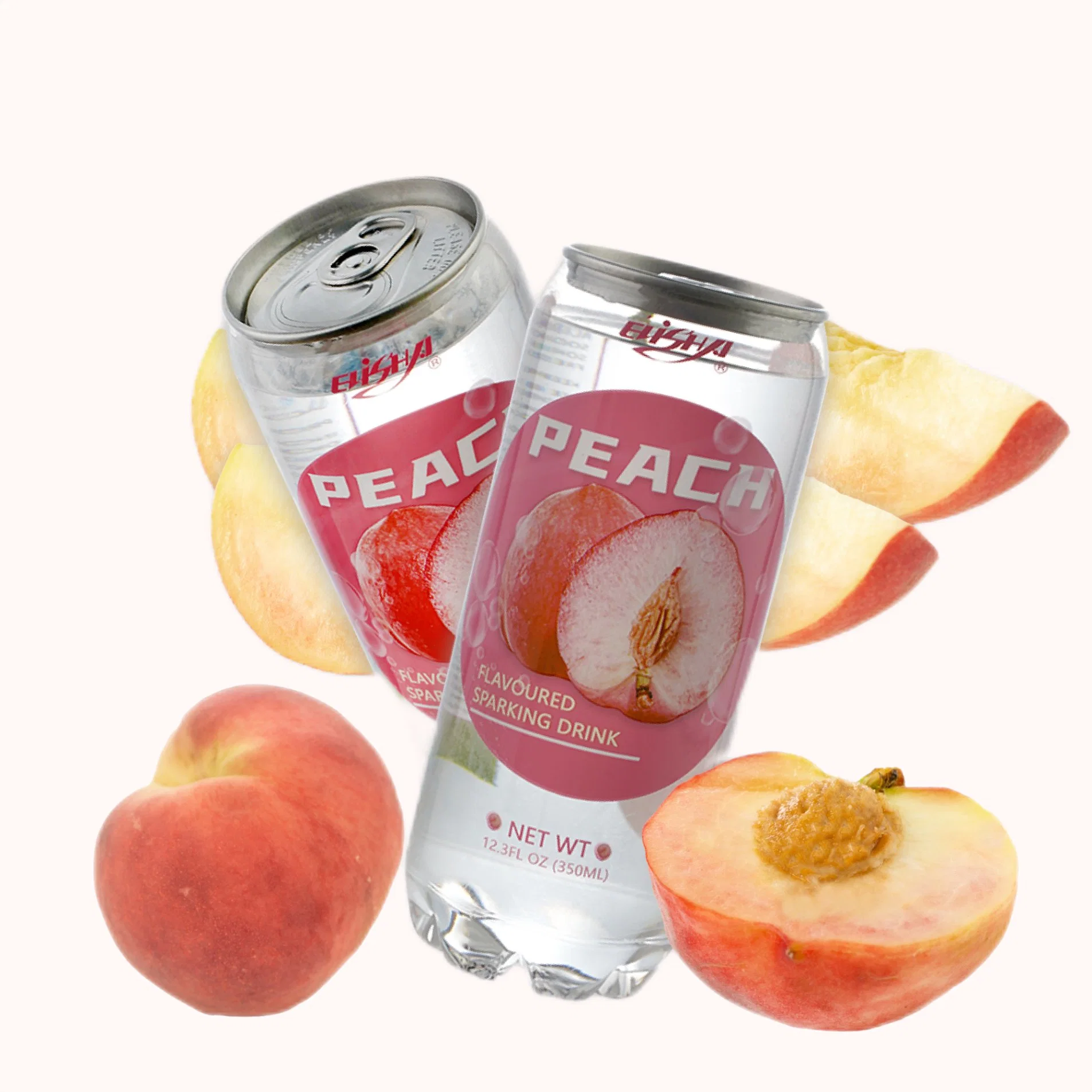 Hot Sale Soda Drink 350ml Peach Fruit Flavor Sparkling Water