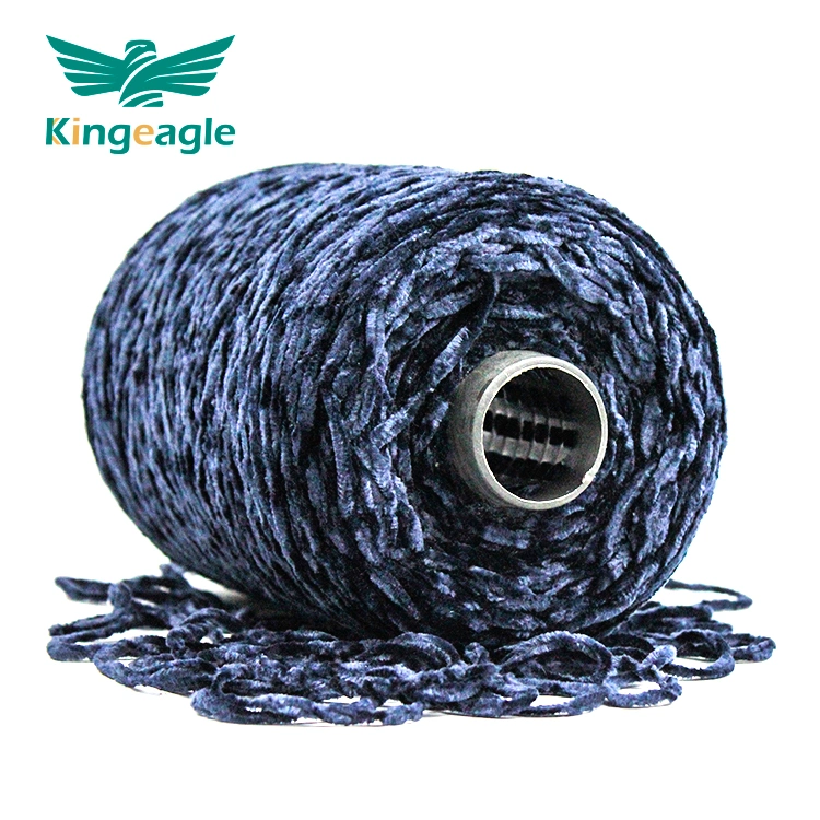 KingEagle 100% poliéster Super soft chenille Velvet fios fabricantes para Cobertor de crochet