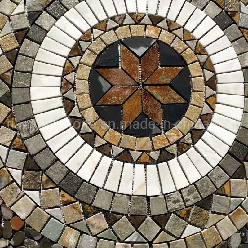 Mosaico de pizarra mosaico de malla para albañilería y el suelo